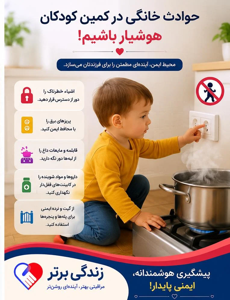 رایج‌ترین حوادث خانگی برای کودکان چیست؟